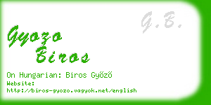 gyozo biros business card